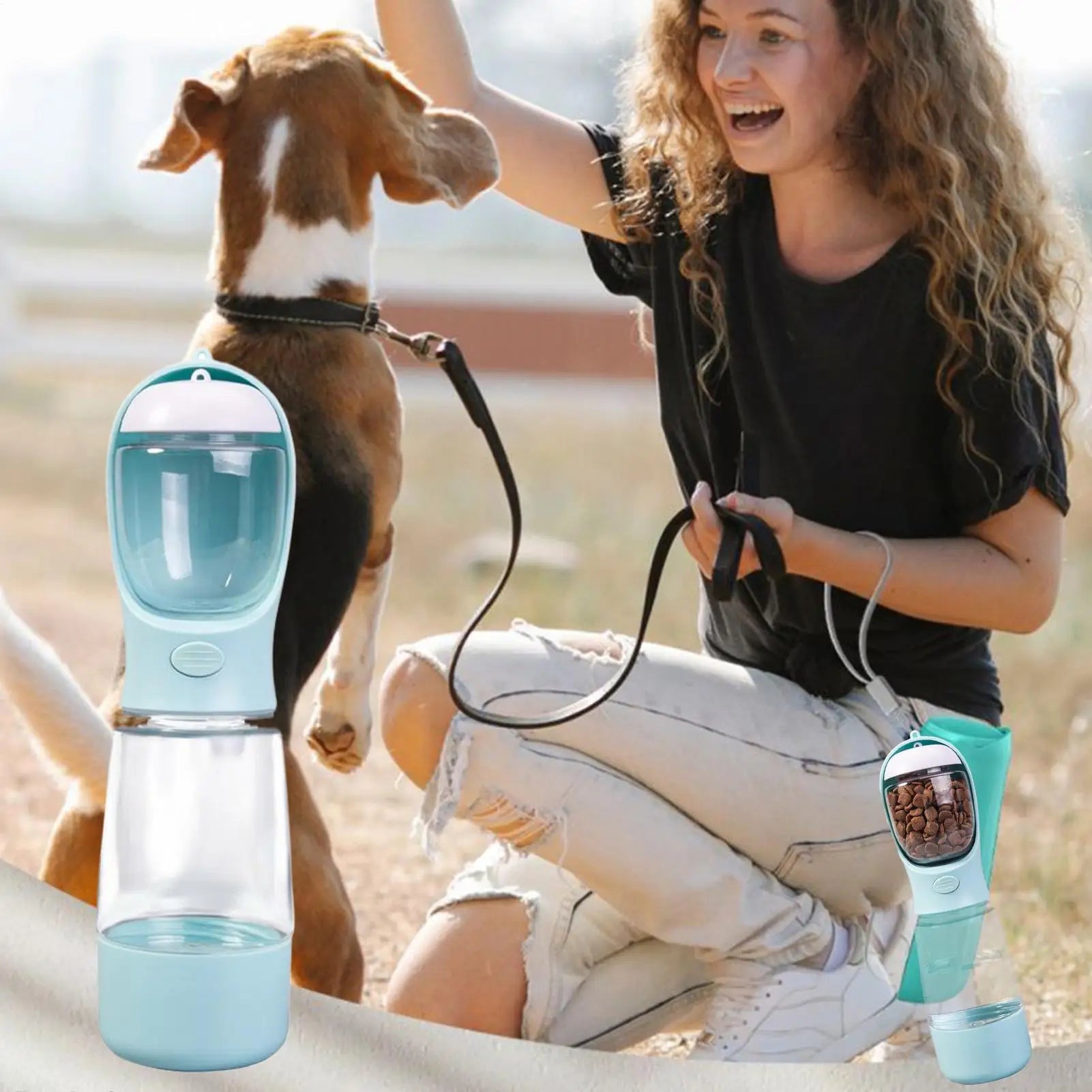 Travel Dog Water Bottle Summer Dogs Waterer Dispenser Outdoor Walking Puppy Drinking Bowl Portable Puppy Drink Cup